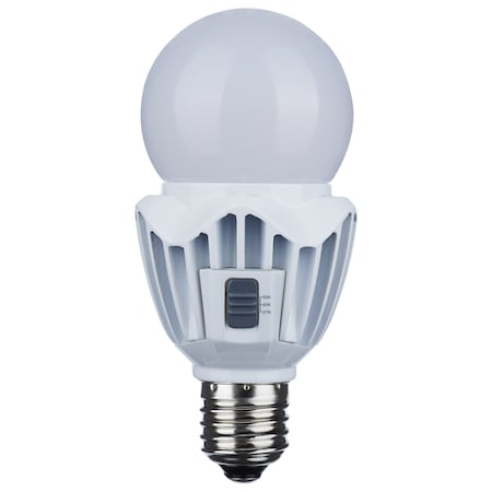 Satco 20 Watt LED A21 High Lumen Output 27K/40K/50K CCT Selectable Medium Base White Finish 120V-277V S28737